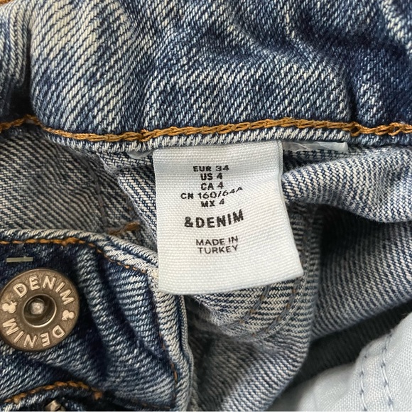 H&M Distressed Medium Wash Denim Midi Skirt - Picture 6 of 6